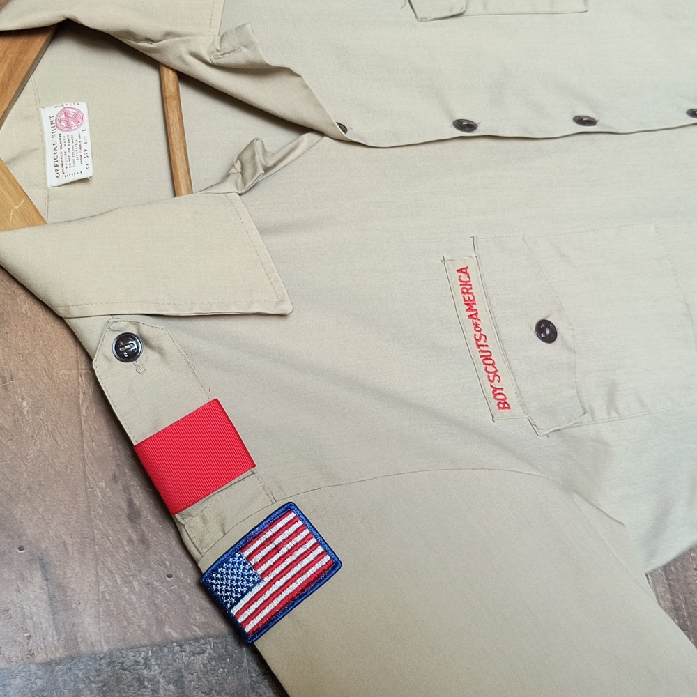 VTG Boy Scouts Of America Assistant Scouts Master Short Sleeve Shirt Sz L Men - Picture 2 of 11